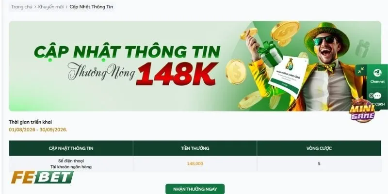 Ưu đãi thưởng chào mừng siêu cao